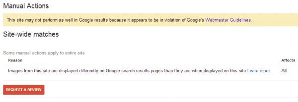 DROPIDEA | دروب ايديا - Image Mismatch: The latest manual actions in Webmaster Tools