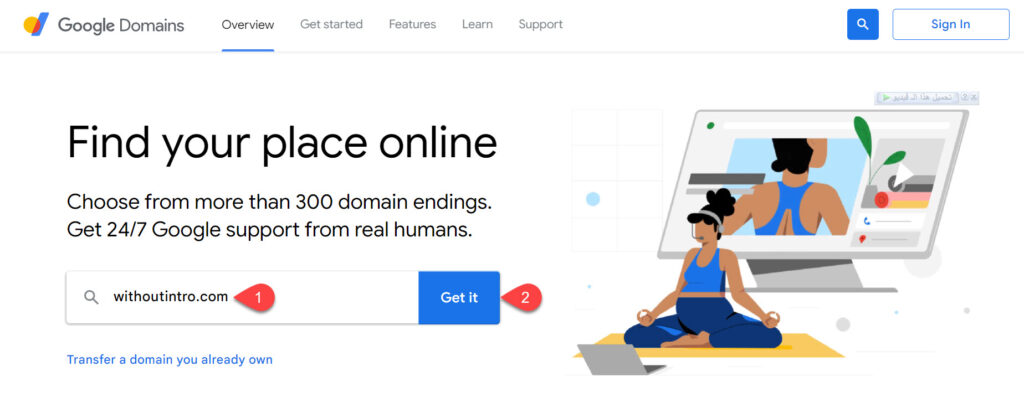 DROPIDEA | دروب ايديا - Buying a domain from Google (pictorial explanation)
