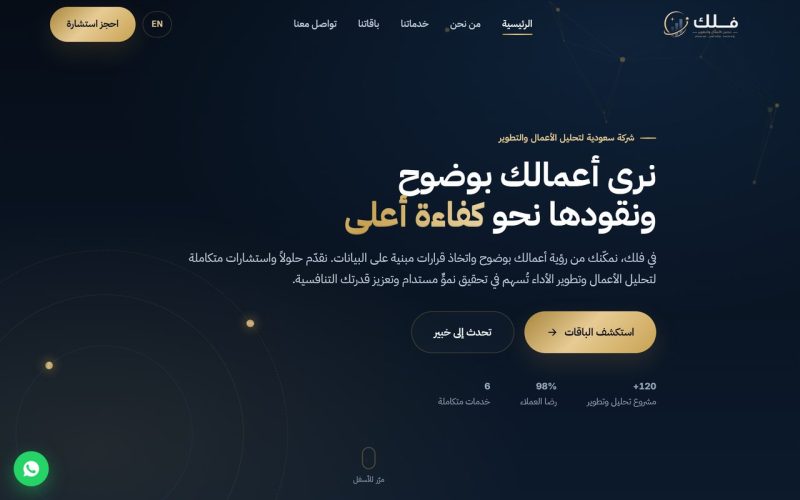 فلك — تحليل الأعمال والتطوير