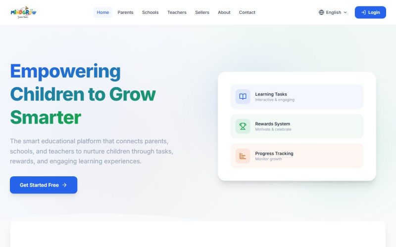 MindGrow - منصة تعليمية ذكية
