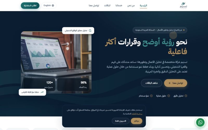 تسنيم — تحليل وتطوير الأعمال